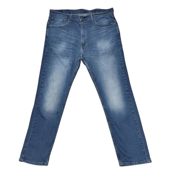 Levi's 505 Jeans Men's 38×32 Blue Medium Wash Straight Leg Denim Pants - Picture 1 of 11